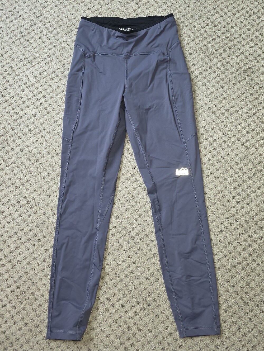 REI Kids Purple Performance Leggings with Side Pockets